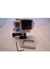 Billet Aluminum Anodized Lens Protection & Lanyard Ring (Silver, GoPro Hero4, Hero3+)
