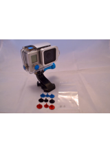 Billet Anodized Replacement Housing Button Kit (BLUE For Standard GoPro Hero3+ & Hero4 Housings)