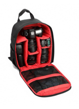 Padded DSLR Photography Backpack - Red